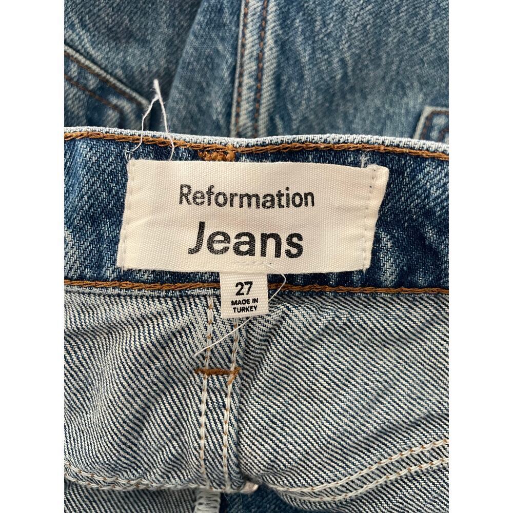 Reformation Handcrafted Embroidered Jeans 27 - Picture 11 of 13